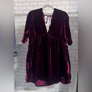 Red/burgundy velvet free people